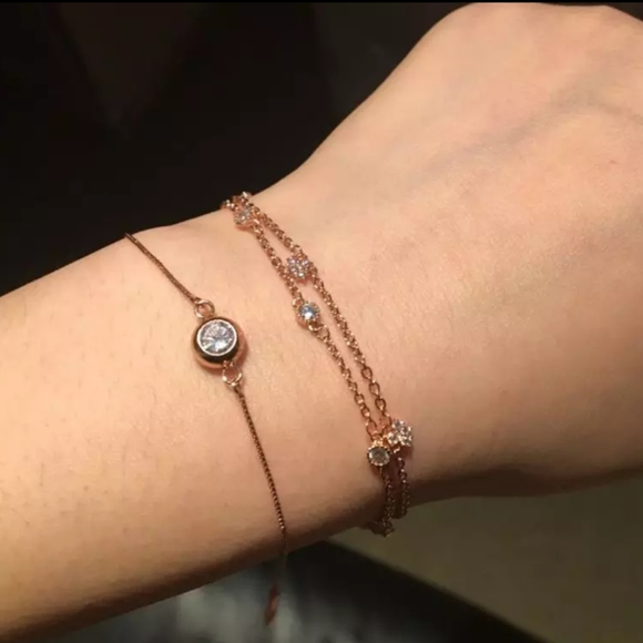 NEW ROSE GOLD PLATED DIAMONDS BY YARD BRACELET - Picture 5 of 5